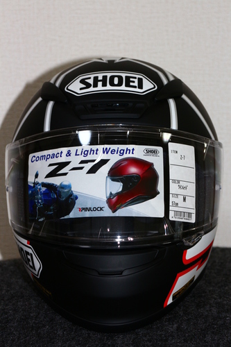 「ご成約済み」ショウエイ　(SHOEI)  中古　Z-7 MARQUEZ BLACK ANT [マルケス ブラック アント] 値引き交渉可能　TC-5(BLACK/WHITE)Mサイズ(57cm) Z-7 MARQUEZ BA　完全清掃済　シールド新品　日本製　バイクヘルメット フルフェイス  街乗り　峠　サーキット　CWR-1ピンロックとチンカーテンDは付属しません。　原価　５７２４０円！！　リタッチ済　(ARAI)アライ　よりも眼鏡かけやすいです！
