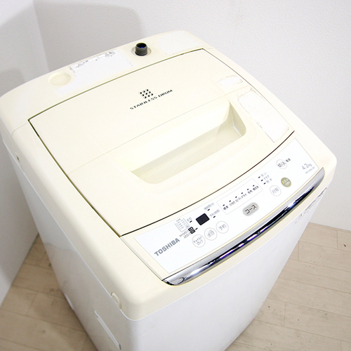 色焼け有りのためお安く 東芝 4.2kg ステンレス槽 全自動洗濯機 AW-42ML 2013年製 一人暮らしにピッタリ [HA110]