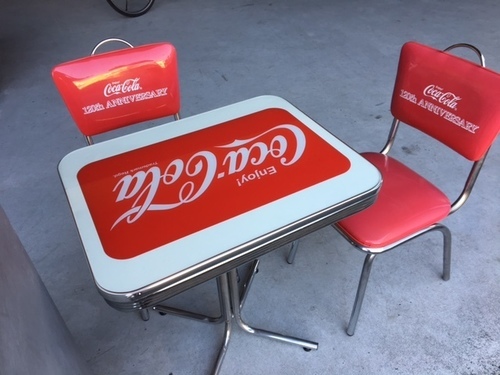 ●販売終了●コカ・コーラ　非売品　テーブル＆椅子セット　中古品