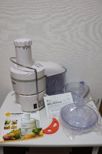 【お取引中】スタイルプラスパワージューサー☆未使用おろしアタッチメント付き☆動作確認済☆取扱説明書レシピ付き
