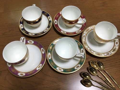 ブロケード　コーヒー、紅茶などに　カップ５個セット