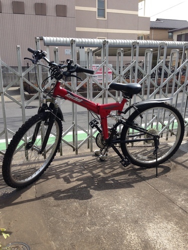 【中古】レイチェル マウンテン 26インチ 折り畳み MTB-2618R 赤