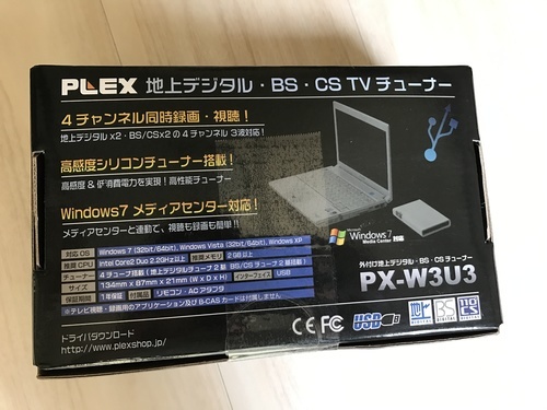 PLEX USB接続 地上デジタル・BS・CS対応TVチューナー PX-W3U3 PLEX USB