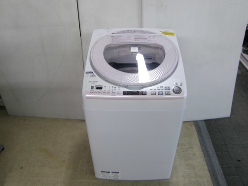 シャープ　２０１４年製　8.0ｋｇ全自動洗濯機　ＥＳ－TX830　ピンク