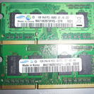 ノート用　メモリ　1GB　PC3-8500S 2枚