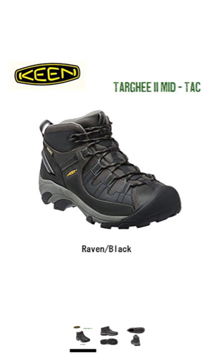 (キーン)KEEN ブーツ Targhee II Mid - TAC Raven/Black/ メンズ 新品