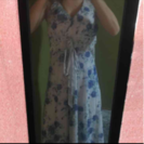 青花柄ドレス