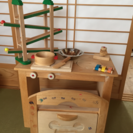 商談中:木のキッチン 机 椅子 玩具