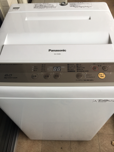 美品！2016年製 Panasonic洗濯機 6kg NA-F60B9