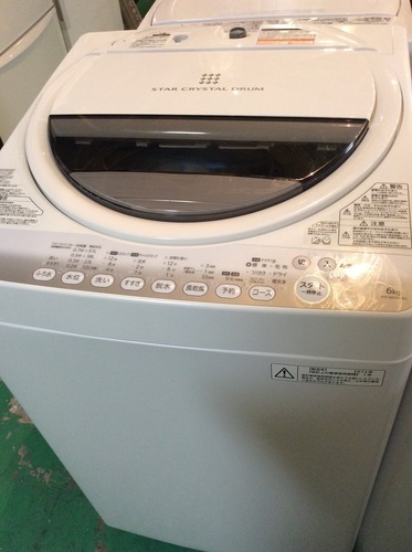 【期間限定30％OFF・全国送料無料・半年保証】洗濯機 2014年製 東芝 AW-60GM 中古