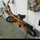 【値下げ】オレンジの折りたたみ自転車