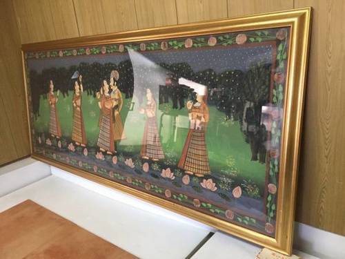 AB20 額縁 金縁 油彩 油絵 フレーム アンティーク調 縦70.5cm×横165cm