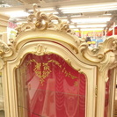 【小倉南区葛原東】 【引取限定】姫家具 ロココ調 ショーケース キャビネット 