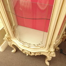 【小倉南区葛原東】 【引取限定】姫家具 ロココ調 ショーケース キャビネット 