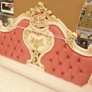 【小倉南区葛原東】 【引取限定】姫家具 インテリア フラワー 花柄 セミダブルベッド マットレス付き 