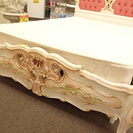 【小倉南区葛原東】 【引取限定】姫家具 インテリア フラワー 花柄 セミダブルベッド マットレス付き 