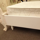 【小倉南区葛原東】 【引取限定】姫家具 インテリア フラワー 花柄 セミダブルベッド マットレス付き 