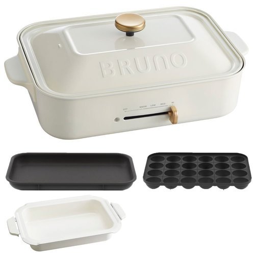 BRUNOコンパクトホットプレート＋セラミックコート鍋セットおまけ付★新品