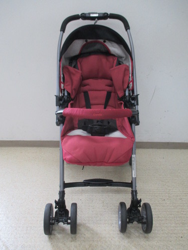 (I-863) A型ベビーバギー combi ワインレッド系 ※作動確認済品・中古品