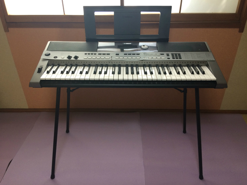 YAMAHA ヤハマ PORTATONE ポータトーン キーボード PSR-E443 2015年製 FC4A スタンド付き 高性能 61鍵盤