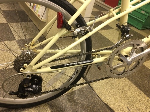 [3946]BILLION ビリオン SG-Mx ミニベロ 小径車 20×1 1/8インチ 2×9段変速 クイックレリーズ クロモリ 実測約10kg アイボリー