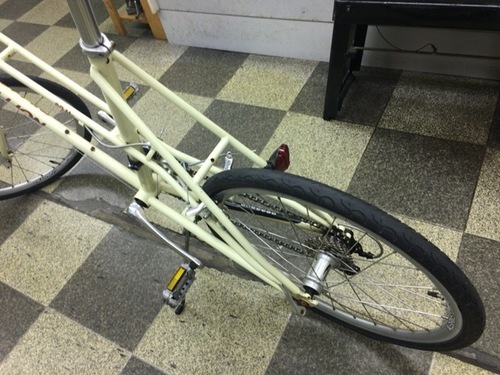 [3946]BILLION ビリオン SG-Mx ミニベロ 小径車 20×1 1/8インチ 2×9段変速 クイックレリーズ クロモリ 実測約10kg アイボリー