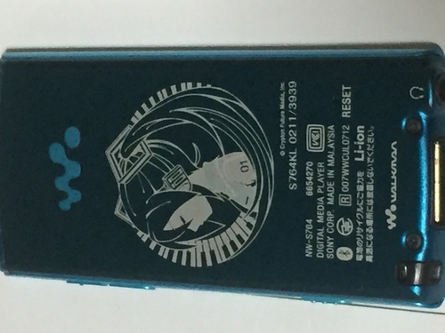 初音ミク ウォークマン SONY NW-S764K ブルー スピーカー付き + 初音ミクネックストラップ