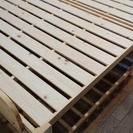 木製折りたたみベッド　ダブル（ハイタイプ）