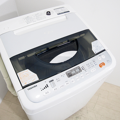 [清掃/動作確認済] 東芝 6kg 全自動洗濯機 AW-60DL 低振動/低騒音のＤＤインバーター搭載 洗濯槽クリーナープレゼント中 [JD16]