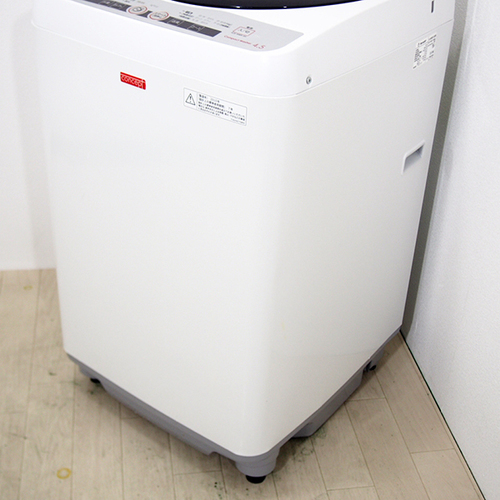 【分解清掃済】 JD17 シャープ 4.5kg Ag+イオンコート洗濯機 ES-F45KC-W 2010年製 一人暮らしにおすすめ [10000]