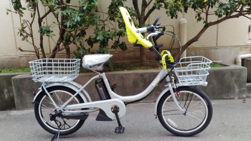 1台限定！お求めやすい価格！！ブリヂストン20インチ　ビッケ　ブルーグレー　前乗せのイエップはオプションです。　イエップご希望の方は別料金発生いたします。