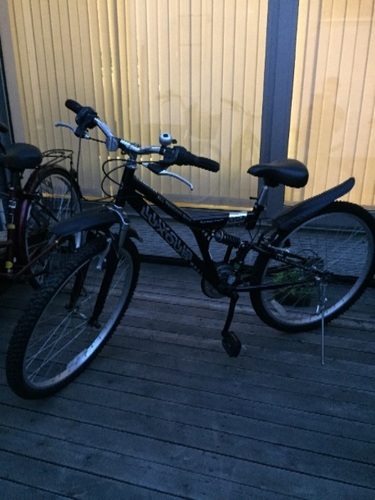 2時 自転車 MTBタイプ サスペンション 黒 江別 札幌