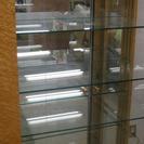 展示品 IDC大塚家具 バーズアイメープル スプレンダーシリーズ 最高級 飾り棚 照明付き ガラス棚/コレクションボード/収納棚 (15442) 