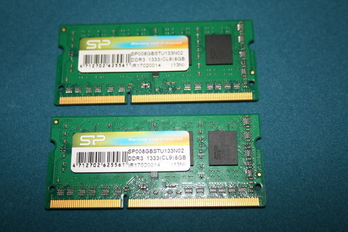 ノートPC用メモリ 204Pin SO-DIMM DDR3-1333 PC3-10600 8GB×2枚組