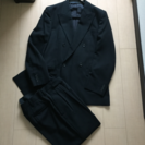 【美品】コムサデモード スーツ 黒 春夏素材 サイズ3 L相当
