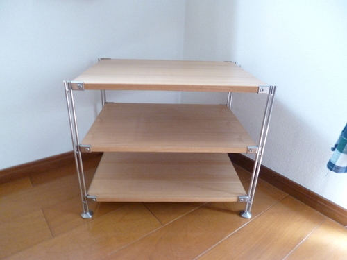 無印良品 ステンレス ユニットシェルフセット タモ材棚 56cm(W)×46cm(H)×40cm(D)