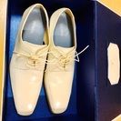 【美品】BENIR 革靴(白)25.5cm