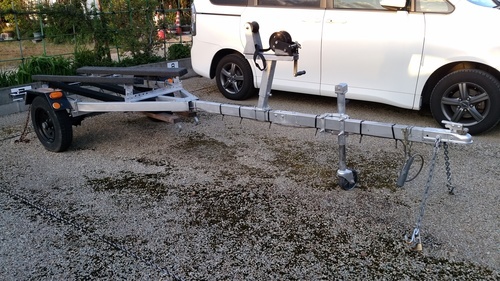 本日車検取得 札幌より 軽ボートトレーラー ジェット用トレーラー