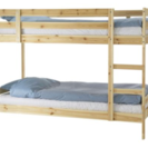IKEA MYDAL 木製二段ベッドフレーム（新品同様）値下げし...