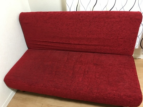 ■赤いソファーお安く売ります■