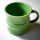 緑色のコーヒーカップ