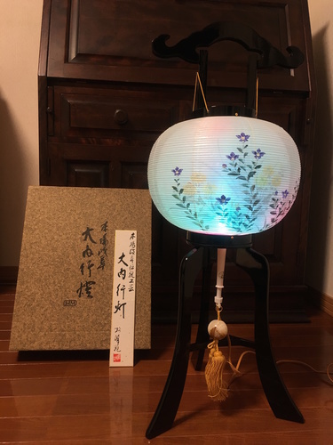 中古　盆提灯　本場岐阜　大内行燈（行灯）