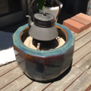 古い火鉢と鉄瓶