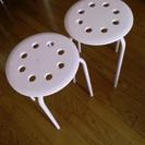 2個セット　IKEA/イケア　MARIUS　スツール　椅子　チェア