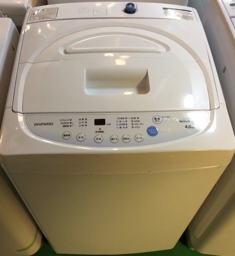 【期間限定30％OFF・全国送料無料・半年保証】洗濯機 2016年製 DAEWOO DW-P46CB 中古