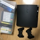 【中古】PS3本体１台+コントローラー２個+ソフト１７本【まとめて】