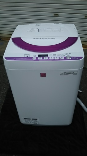 SHARP シャープ 全自動電気洗濯機 5.5kg/3.0kg ES-G5E2-KP 2014年製 風乾燥機能付