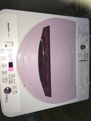 1年使用の美品 4.5kg洗濯機 一人暮らし 単身 SHARP ES-G4E3 2015製