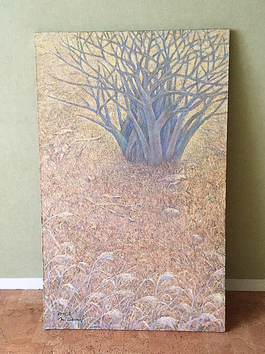 【絵画】小玉政美 1976年作品「早春の陽光を浴びて」