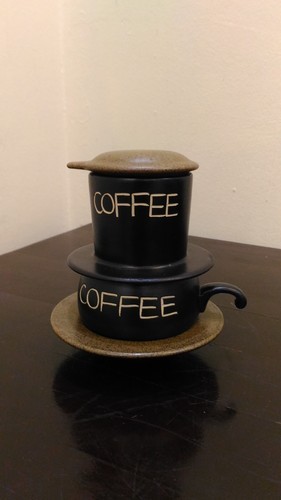 ベトナム式コーヒーを入れるための陶器　エコな新しいペーパーレス式にチャレンジ♪